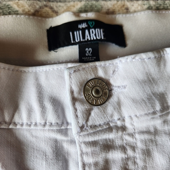 LuLaRoe Women's White Ankle Jeans - Picture 4 of 4